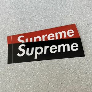 【5.7cm×20.4cm】Supreme シュプリーム Box Logo ステッカー 黒 赤 クリア 2枚セット 即決【正規品】