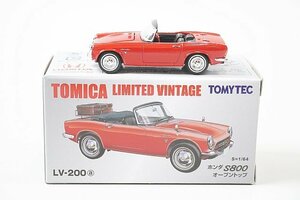 TOMICA トミカリミテッドヴィンテージ TLV 1/64 ホンダ S800 オープントップ 赤 LV-200a