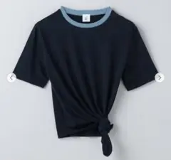 ＜6(ROKU)＞コットン リンガー タイアップ Tシャツ