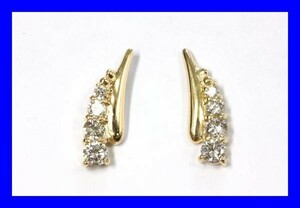 ●新品 ダイアモンドピアス 18K ゴールド 総ダイヤ0.5ｃｔ