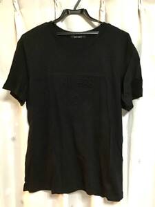 良品【GUESS/ゲス】半袖Tシャツ/XL★ブラック★レディース★USED