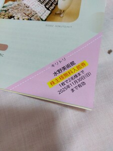 水野美術館 株主 無料入館券 1枚で2名まで×2枚 有効期限 2025年11月30日まで