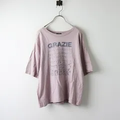 2021SS マーブルシュッド marble SUD EMB GRAZIE BIG TEE 刺繍Tシャツ/ピンク トップス カットソー プルオーバー【2400014156638】