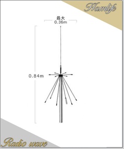 D190(D-190) 第一電波工業(ダイヤモンド) スーパーディスコーンアンテナ(100～1500MHz受信) アマチュア無線