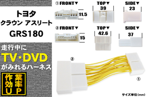 トヨタ クラウン アスリート 用 走行中にテレビが見れるケーブル