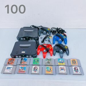 11D027 Nintendo 任天堂 ニンテンドー 64 本体 コントローラー カセット セット NUS-001マリオパーティ3 マリオゴルフ マリオカート 他