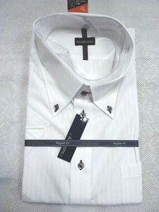 g_t X221 メンズ　ファッション　半袖カッターシャツ　ドレスシャツ　形態安定加工　4Lサイズ　ホワイト　未使用品