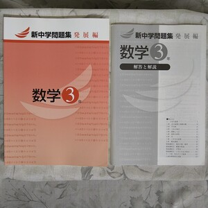 中学校 数学 3 年 新中学問題集　発展編　解答と解説付き　状態良い　美品　未使用品