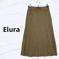 Elura エルーラ プリーツニットスカート ブラウン M