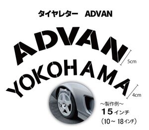 タイヤレター　抜き文字　文字・タイヤインチごとにサイズ変更可能です。　ADVAN YOKOHAMA 　１０～１８インチ作成中