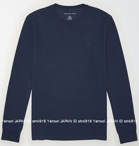 〓アメリカンイーグル/US XXL/AE サーマルTシャツ/Navy