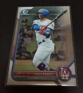 MLB 2022年BOWMAN chrome ホセ・ラモス(ドジャース)No,BCP-129。※左下カド、ダメージあり(画像３)Dodgers JOSE RAMOS 