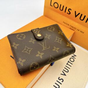 3919【美品】LOUIS VUITTON ルイヴィトン モノグラム ポルトモネ ビエ ヴィエノワ がま口財布 二つ折り ウォレット M61663/CA0091