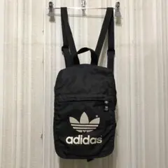 90s adidas アディダス ミニリュックサック 黒 トレフォイルロゴ