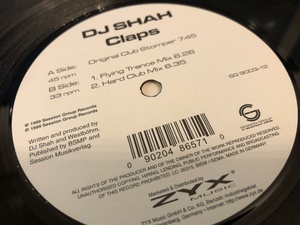 12”★DJ Shah / Claps / トランス！