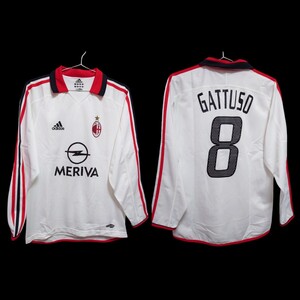 adidas　2004〜2005 ACミラン　ガットゥーゾ　オーセンティック　AWAY　長袖　AC Milan Gattuso　authentic　Jersey