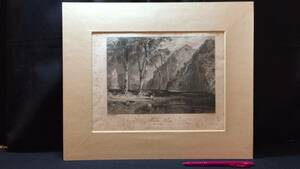 【真作 J.M.W.Turner(ターナー)/銅版画33】『Bolton Abbey』●イギリスロマン主義●縦33.5×横40.5㎝●検)リトグラフ/水彩画/風景画