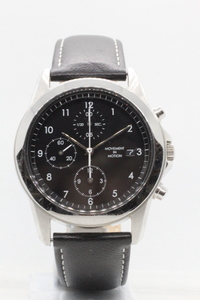 【MOVEMENT IN MOTION】CHRONOGRAPH 7T92 QUARTZ 10BAR STAINLEES STEEL 日本製 中古品時計 未使用牛革ベルト装着 電池交換済み 24.1012