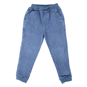 ☆ ブルー ☆ 140cm ☆ Njeans エヌジーンズ 81009 ストレッチ デニム ジョガーパンツ パンツ キッズ 子供服 ジョガーパンツ ズボン