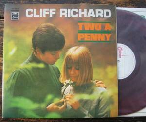 LP ガリ美赤盤プロモ用別ジャケ【ツー・ア・ペニー】Cliff Richard(クリフ・リチャード White Label Promotional copy)