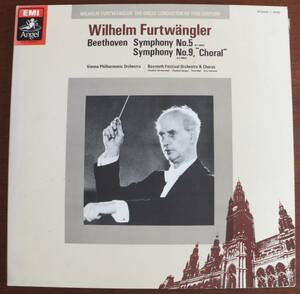 LP2枚組　ベートーヴェン　交響曲第5番「運命」・第9番「合唱」　フルトヴェングラー指揮　ウィーン・フィルハーモニー管弦楽団　他　