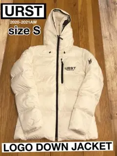 URST/ウルスト LOGO DOWN JACKET ロゴダウンジャケット 白S