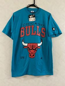 新品 CHICAGO BULLS × STARTER Tシャツ サイズM MADE IN U.S.A. 90s ビンテージ 好配色 シカゴブルズ スターター NBA