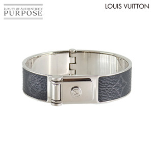 新品同様 ルイ ヴィトン LOUIS VUITTON モノグラム エクリプス リジット ブレスレット ブラック シルバー M62591 Rigid Bracelet 90251673