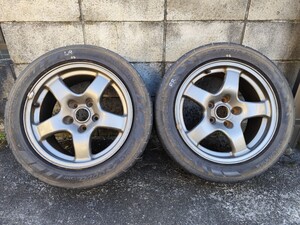 06日産 R32 GTR タイヤ付きホイール2本 純正ホイール BBS製鍛造 16インチ　ヨコハマネオバ225/50R16 2007年21週 GT-R