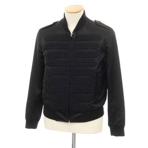 【中古】サンローランパリ SAINT LAURENT PARIS レーヨンコットン ジップアップブルゾン ブラック【サイズ42】