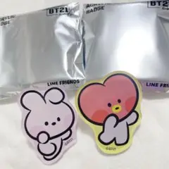 BT21 minini カフェ アクリルバッジ COOKY TATA