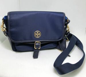 トリーバーチ TORY BURCH ナイロン 2way ショルダーバッグ ハンドバッグ 斜め掛け ネイビー ブルー