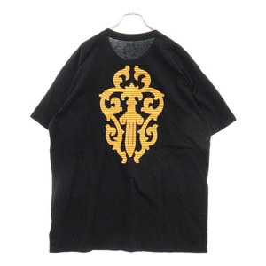 CHROME HEARTS クロムハーツ STRIPED DAGGER TEE ストライプ ヴァインダガープリント クルーネック半袖Tシャツ カットソー ブラック