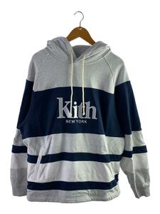 KITH◆パーカー/XL/コットン/GRY/ボーダー/22-070-060-0010-4-0