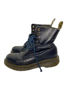 Dr.Martens◆8ホールブーツ/UK4/ネイビー/レザー