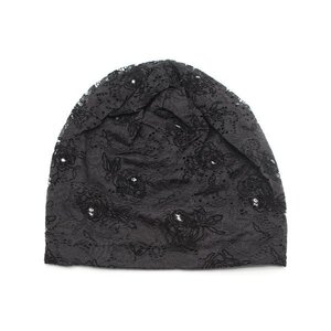 ニット帽子 ワッチキャップ キャップ KNIT CAP ロールワッチ レース 花 レディース メンズ BKトレンド NT38-1