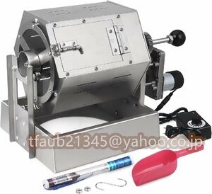電動焙煎機 直火式 小型焙煎機 コーヒー豆ロースター ドラムタイプ 温度計付き ステンレス鋼 業務用 家庭用 5L