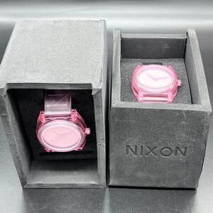 動作未確認 NIXON ニクソン 腕時計 2本 TIME TELLER P pink タイムテラー ピンク ケース付き y12-１