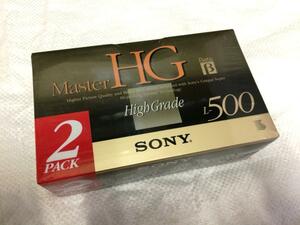 □SONY　ビデオカセットテープ(ベータ)2本パック　HG500/未使用未開封品　δ□