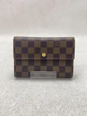 LOUIS VUITTON ポルト・トレゾール・エテュイ・パピエ_ダミエ・エベヌ_BRW PVC ブラウン レディース