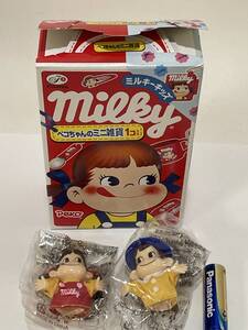 ミルキー キッズ ペコちゃんのミニ雑貨 ゆび人形 ペコちゃん ポコちゃん 2種セット スイング milky FUJIYA 食玩 swing