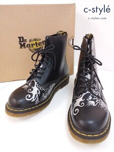 Y866 [人気] Dr.Martens ドクターマーチン 8ホールブーツ UK10 マットブラック DRENCH 14822001 Limited Edition HONGOS | Y★