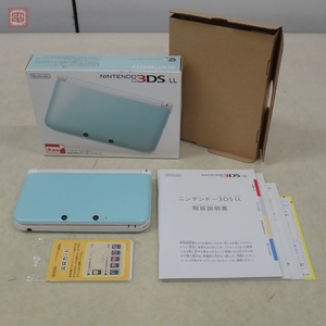 動作品 シリアル一致 ニンテンドー3DS LL 本体 SPR-001 ミント × ホワイト MINT × WHITE ニンテンドー 任天堂 Nintendo 箱説付【10