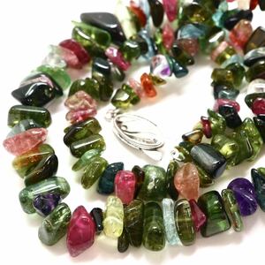 《天然マルチカラートルマリンネックレス》O ◎36.4g 約42cm tourmaline necklace jewelry ジュエリー CE0/DC0