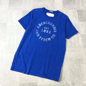 Aberarombie&Fitch アバクロンビー&フィッチ　アバクロ　プリントTシャツ　半袖Tシャツ カットソー　MUSCLE ブルー　サイズXL 古着