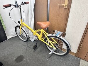 埼玉戸田店【現状品】01-37 MyPallas マイパラス 折りたたみ自転車 20インチ ギアなし 黄色 埼玉直接引き取り限定 Not for delivery