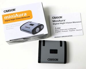 Carson カーソン miniAura ミニ・オーラ デジタル ナイトビジョン 単眼鏡 赤外線 暗視スコープ 軽量 キャンプ 野生観察 サバゲ― ◎5652-3