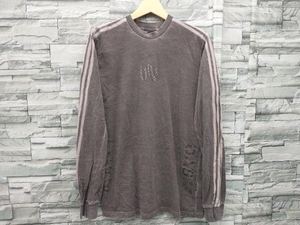 adidas×ALEXANDER WANG/アディダス/アレクサンダーワン/CV5729/長袖Tシャツ/三つ葉/袖ライン/グレー/メンズ/XSサイズ/バックプリント