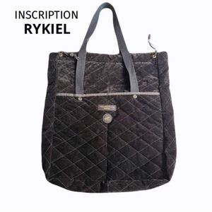 INSCRIPTION RYKIEL インスクリプションリキエル ソニアリキエル トートバッグ ハンドバッグ ブラック 黒 ショルダーバッグ キルティング