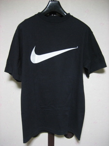 終了 ビンテージ☆ 90s NIKE SPORTS ナイキ スウォッシュ Tシャツ テニス アガシ F 黒 BLACK FREE 丸胴 vintage